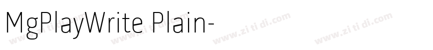 MgPlayWrite Plain字体转换